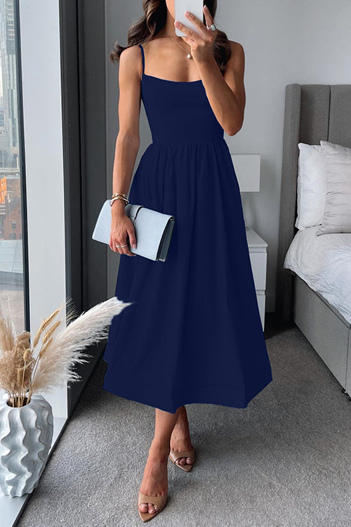 Lynora™ | Abito Midi con Spalline Sottili