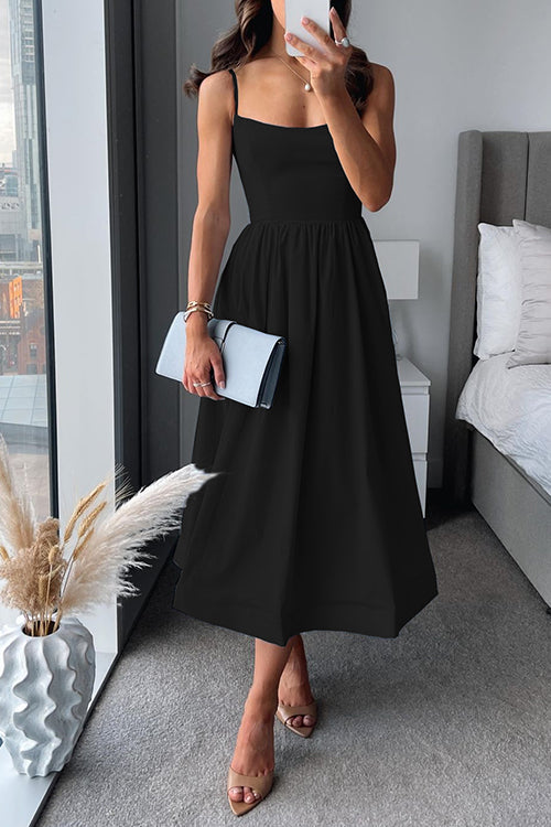 Lynora™ | Abito Midi con Spalline Sottili