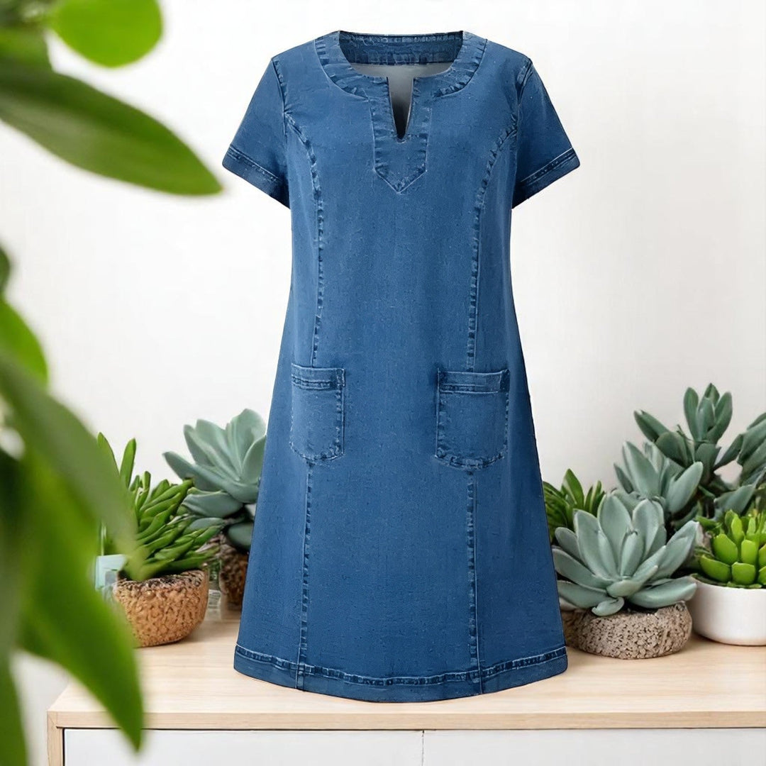 Helsa™ | Blød denimkjole med lommer